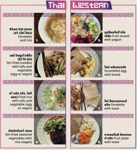 拜县Pairadise Hotel的包含不同食物的菜单的页面