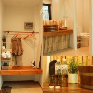 素叻บ้านไร่มีสุข Baanrai Meesuk的浴室设有水槽和卫生间,两幅图片