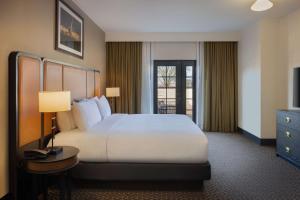 列克星敦列克星敦希尔顿逸林套房酒店的酒店客房设有一张大床和一台电视。