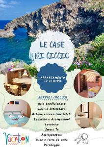 潘泰莱里亚LE CASE DI CICCIO - Casa Girasole的海滩上的酒店海景传单