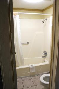 纳什维尔Executive Inn & Suites的带浴缸和卫生间的浴室。