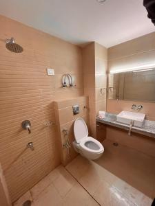 KarnádiRajwari Home Stay的一间带卫生间和水槽的浴室