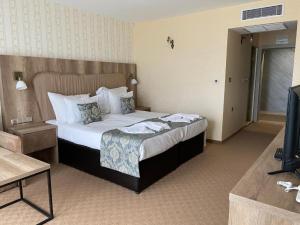 西格伏沙尔克Katalina SPA Resort的酒店客房,配有床和电视
