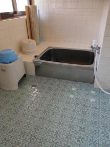 那智胜浦町玉の浦sea的带浴缸和卫生间的浴室。