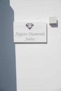 莫诺利索斯Aegean Diamonds Luxury Suites的阿根廷钻石套房的标志