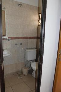 布宜诺斯艾利斯Hotel Piamonte的一间带卫生间和水槽的浴室