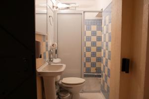 伊瓜苏港ISONDU Suites & Breakfast的一间带卫生间和水槽的小浴室