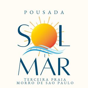 莫罗圣保罗Pousada Sol e Mar的太阳标志和地图