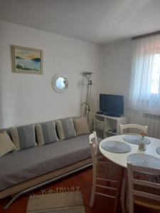 布罗托尼贾Apartments Leone的客厅配有沙发和桌子