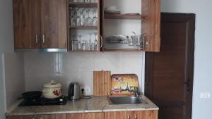 谢赫维蒂利Marinus的厨房配有水槽和台面