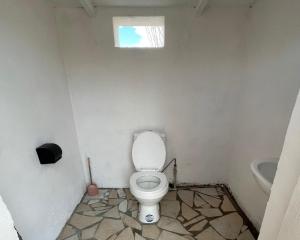 Kaji-SayAgat Yurt Camp的一间带卫生间和水槽的小浴室