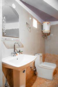 西姆拉Goroomgo शिमला Nature Ville - A Luxury Collection的一间带水槽和卫生间的浴室