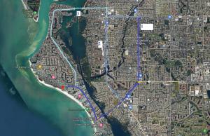 萨拉索塔3Bed & 2Bath Property Couple minutes from Siesta Key Beach & Downtown Sarasota的高速公路拟议路线图