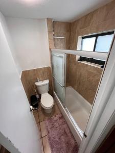 迈阿密Bella Stanza的一间带卫生间和淋浴的小浴室