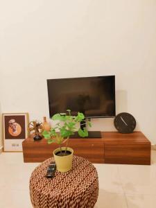 Centralize Stylish Loft Apartment Beside Mrt 摩登小屋的电视和/或娱乐中心