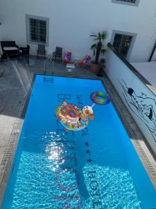 卢塞恩Hotel Baslertor的海水中充气海龟的游泳池