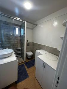 达布阿扎Beach House的一间带水槽和卫生间的浴室
