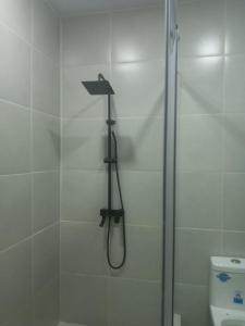 LindenWisroc Oasis的浴室内配有淋浴和头顶淋浴