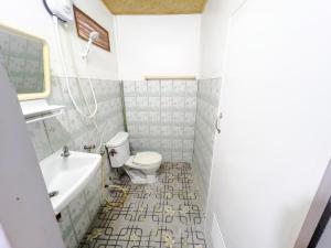 皮皮岛卢克斯旅馆的浴室配有卫生间、盥洗盆和淋浴。