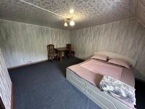 TaūtürgenКомплекс Тимур的一间卧室配有一张床和一张桌子