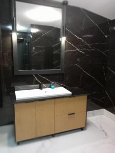 弗瓦迪斯瓦沃沃Wiking的一间带水槽和镜子的浴室