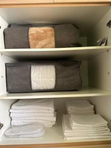 瓦里Eva’s House的衣柜里装满了毛巾和床单