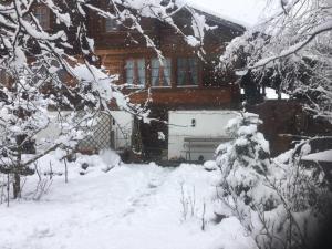 因内特基尔兴Darioli 5-Bettwohnung - b48641的前面的雪覆盖的房子