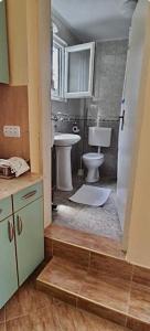 里桑Apartman Nina的一间带水槽和卫生间的浴室