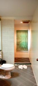 奥南海滩海星之家酒店的一间带卫生间和淋浴的浴室