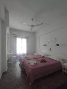 卡西奥皮卡拉米奥纳斯公寓的一间卧室设有两张床和窗户。