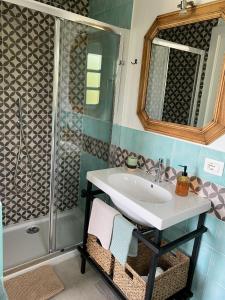 波托菲诺菲诺港特雷罗塞农家乐的一间带水槽和淋浴的浴室