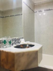 布宜诺斯艾利斯阿斯托利亚酒店的一间带水槽和镜子的浴室