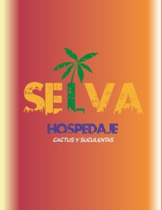 瓦尔帕莱索Selva Hospedaje的海蜡被棕榈树住院的标志