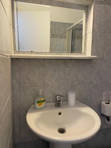 迈洛波塔斯伊尔皮斯酒店的浴室设有白色水槽和镜子