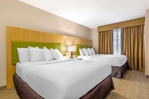 纽波特纽斯弗吉尼亚州纽波特纽斯南部雷迪森乡村套房酒店的酒店客房内设有两张大型白色床。