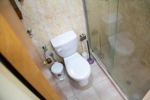 加拉加斯Apartamento Av Andres Bello的一间带卫生间和淋浴的浴室
