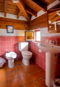 特里斯格兰达斯瓦莱斯卡鲁乡村酒店的一间带卫生间和水槽的浴室