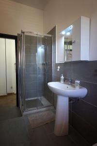 阿沃拉Casa di Sara&Anna的一间带水槽和淋浴的浴室