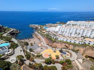 帕莱索海滩Studio Playa Paraiso Tenerife - ocean view and internet wifi optical fiber - for rent的近海度假胜地的空中景致