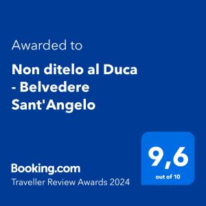 斯波莱托Non ditelo al Duca - Belvedere Sant'Angelo的一部手机的截图,上面有想要不 ⁇ 的文字
