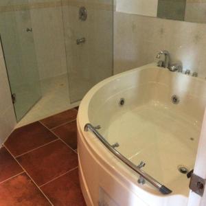 拉纳韦贝Guest House Villa Mishkan的带浴缸和淋浴的浴室