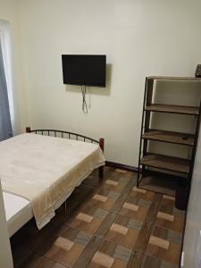 科隆Dignadice's Homestay的一间卧室配有一张床和一台平面电视