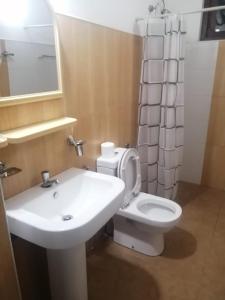 佩勒代尼耶Shalom的浴室配有白色水槽和卫生间。
