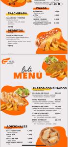 马尼塞斯Hotel Aviación的墨西哥餐厅的菜单一页