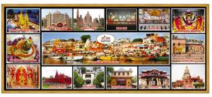 瓦拉纳西Trilok Residency - Dashashwamedh Varanasi的不同城市和地标图片的拼贴