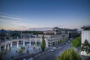 塞里斯L'Elysée Val d'Europe的城市街道的空中景观和建筑