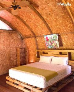 Waylla Eco Refugio客房内的一张或多张床位