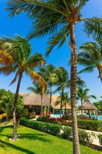 艾库玛尔TRS Yucatan Hotel - Adults Only的度假村前的棕榈树群