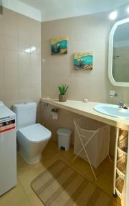 圣米格尔德阿沃纳Amplio estudio Golf del Sur GP115的一间带卫生间和水槽的浴室