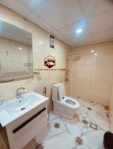 瓦迪拉姆RUM EiLEEN LUXURY CAMP的浴室配有白色卫生间和盥洗盆。